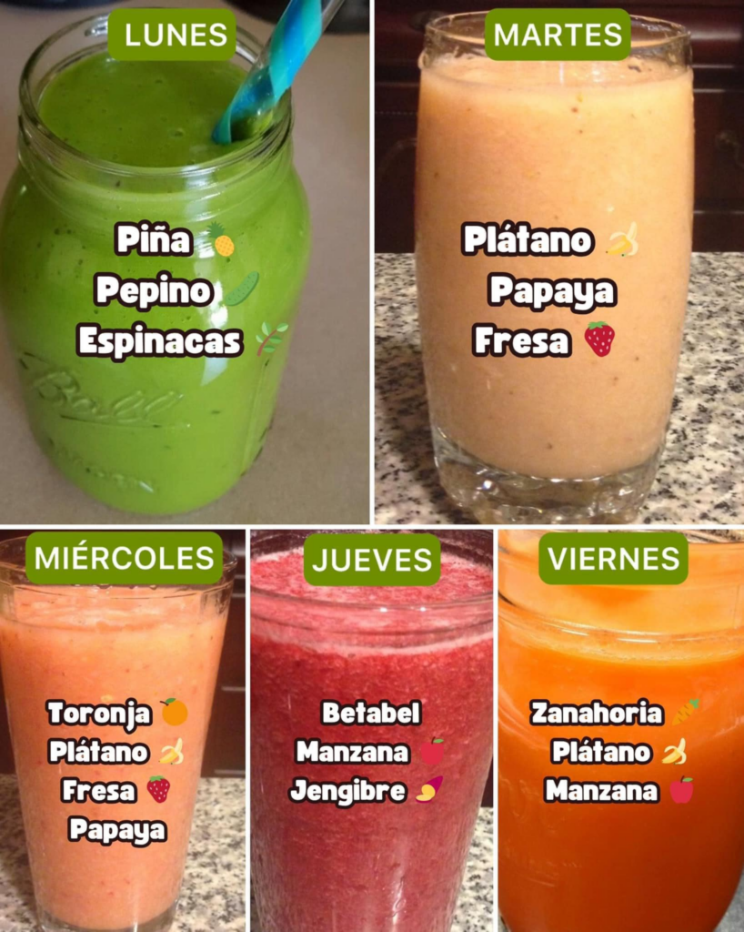 descubre como hacer estos batidos verdes para toda la semana