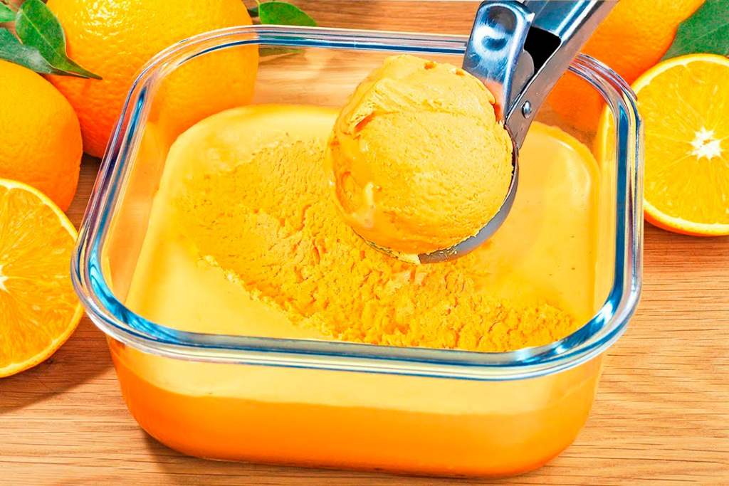 HELADO CASERO DE NARANJA