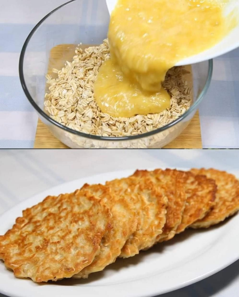 Tortitas de avena y plátano